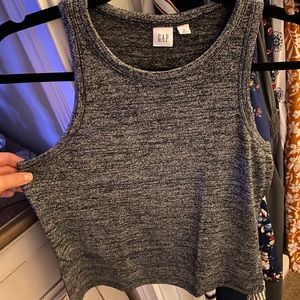 Gap Razorback metallic black tank